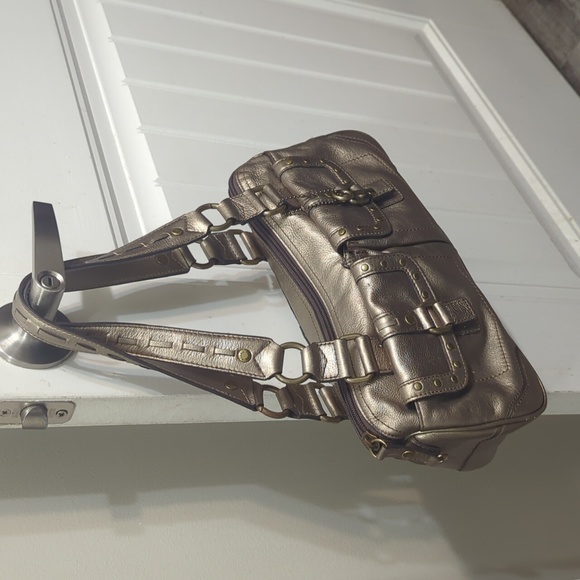 Fossil Gold Leather Handbag - Picture 3 of 6